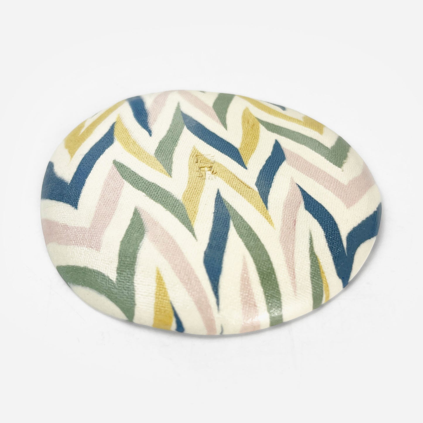 Small Dish Nerikomi Yagasuri (3.25"D)
