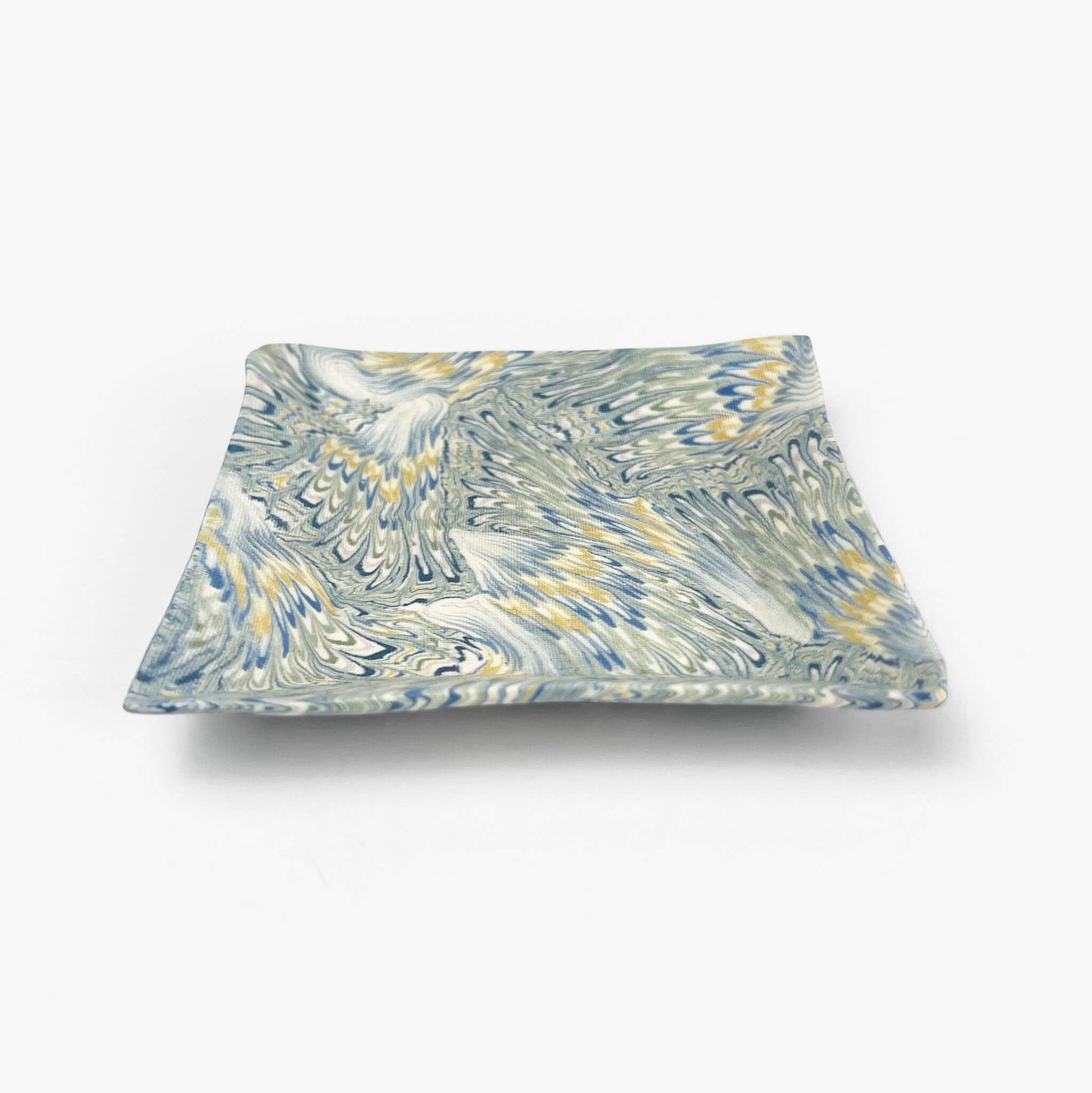 Sq. Plate Nerikomi Bird (4" x 4")