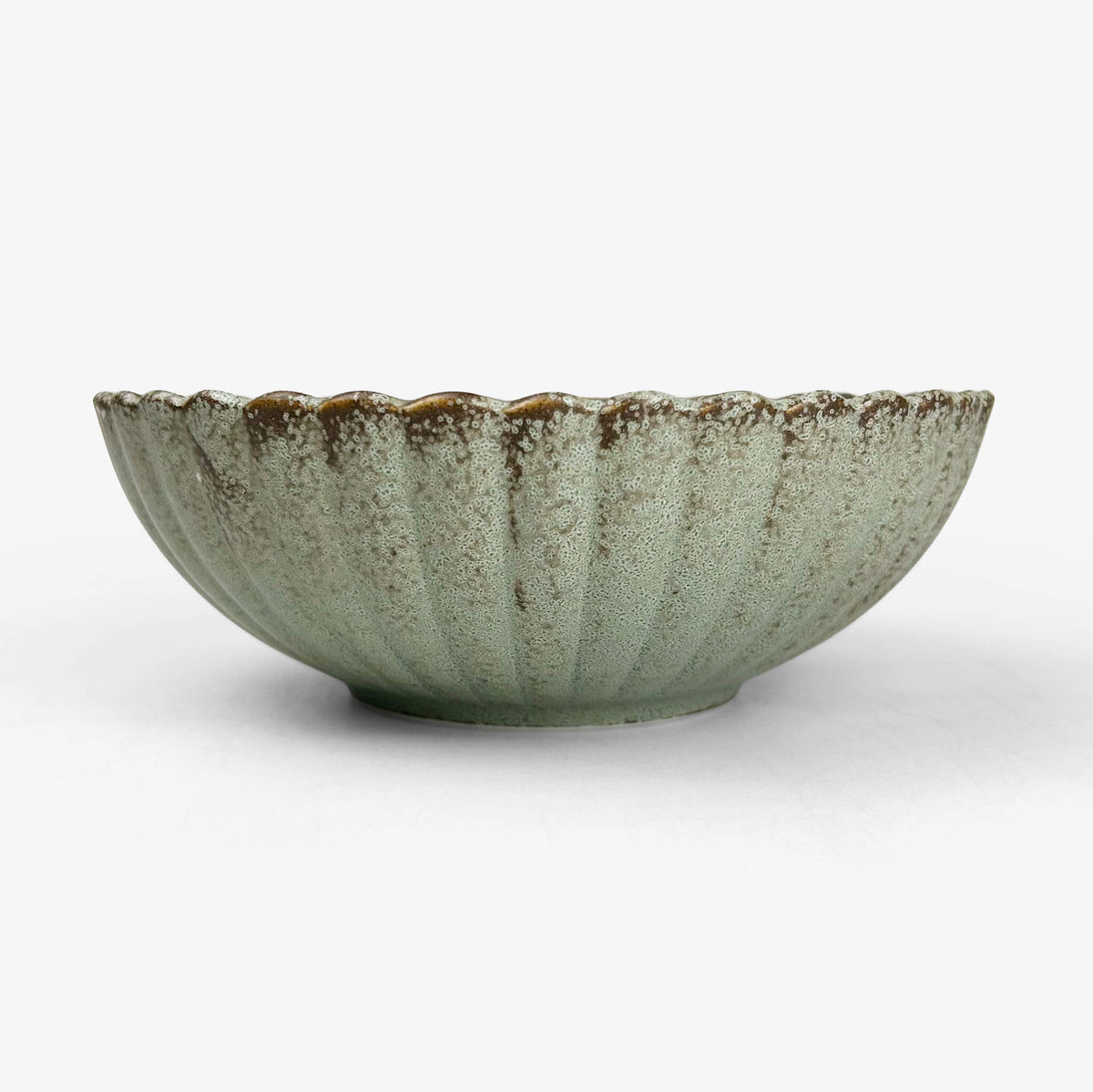 Bowl Green Kiku (6.75"D)