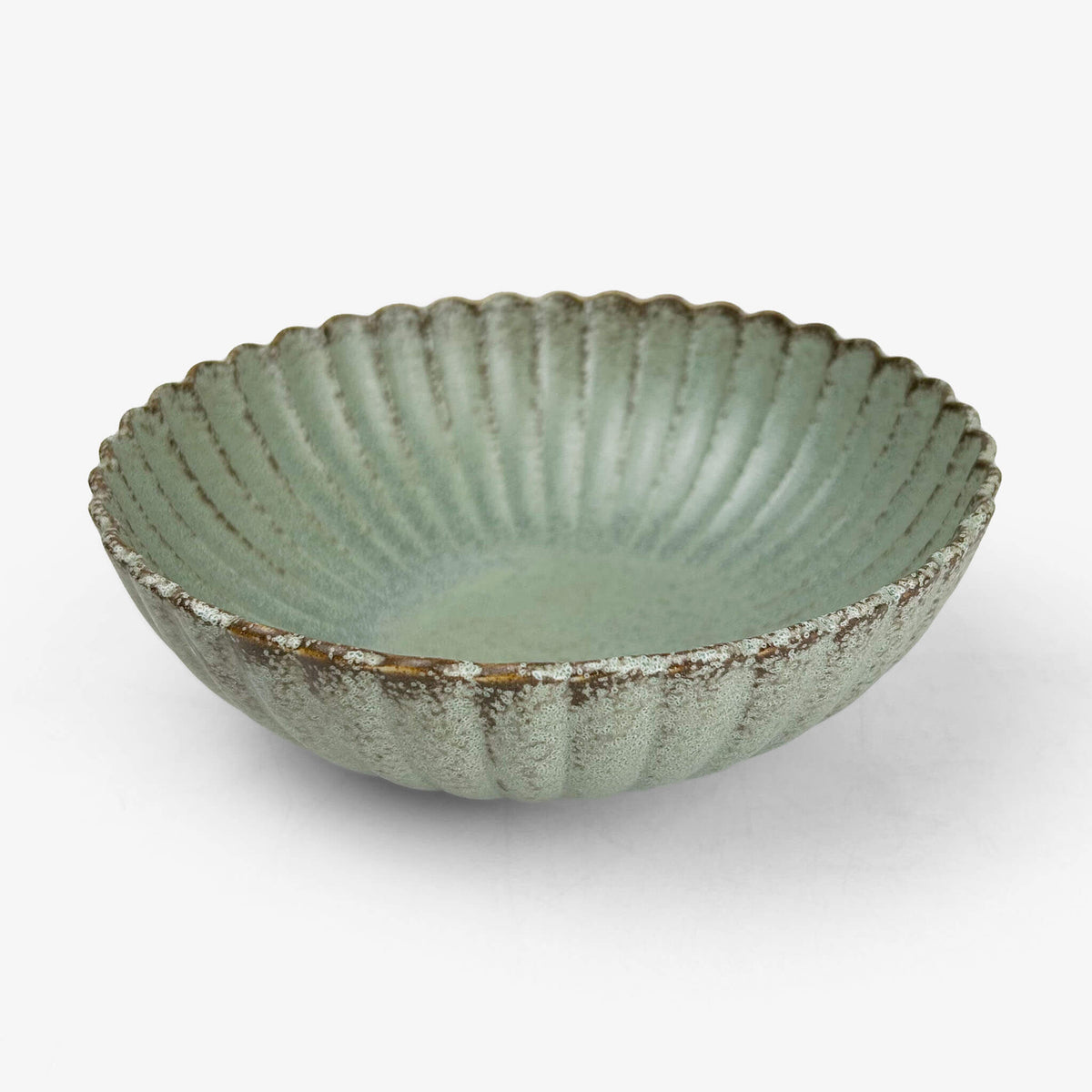 Bowl Green Kiku (6.75"D)