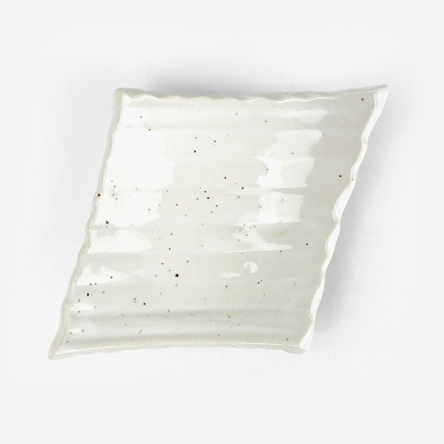 Footed Small Chinmi Dish Rhombus Kobiki (5.5"x4.25")