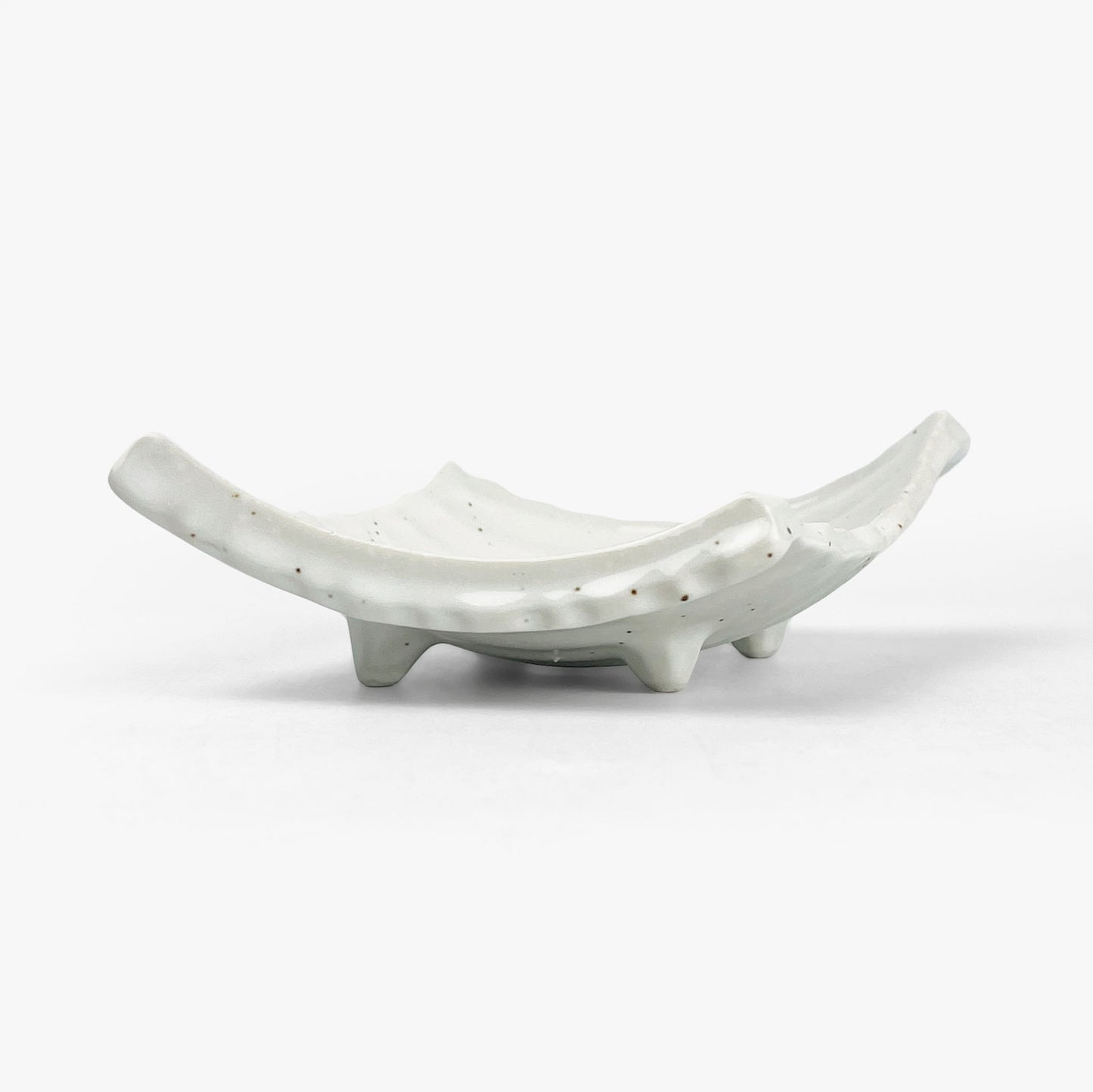 Footed Small Chinmi Dish Rhombus Kobiki (5.5"x4.25")