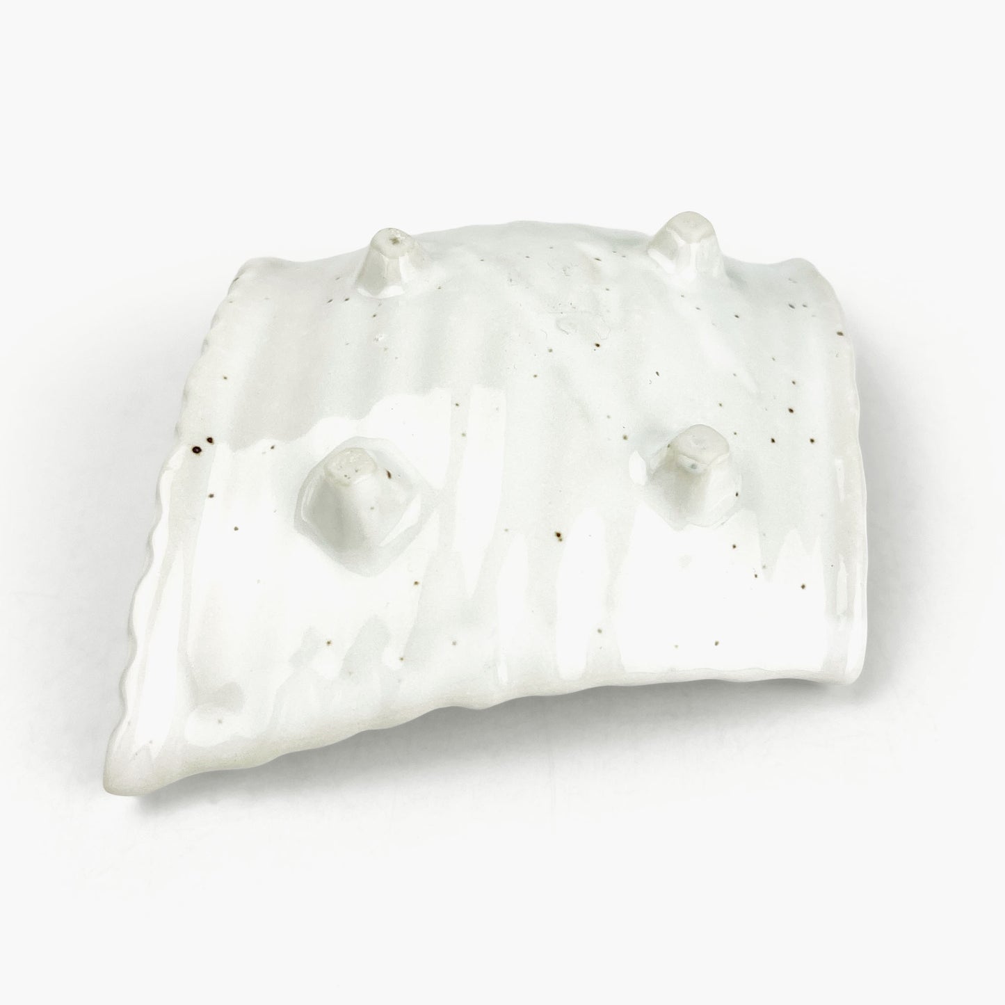 Footed Small Chinmi Dish Rhombus Kobiki (5.5"x4.25")