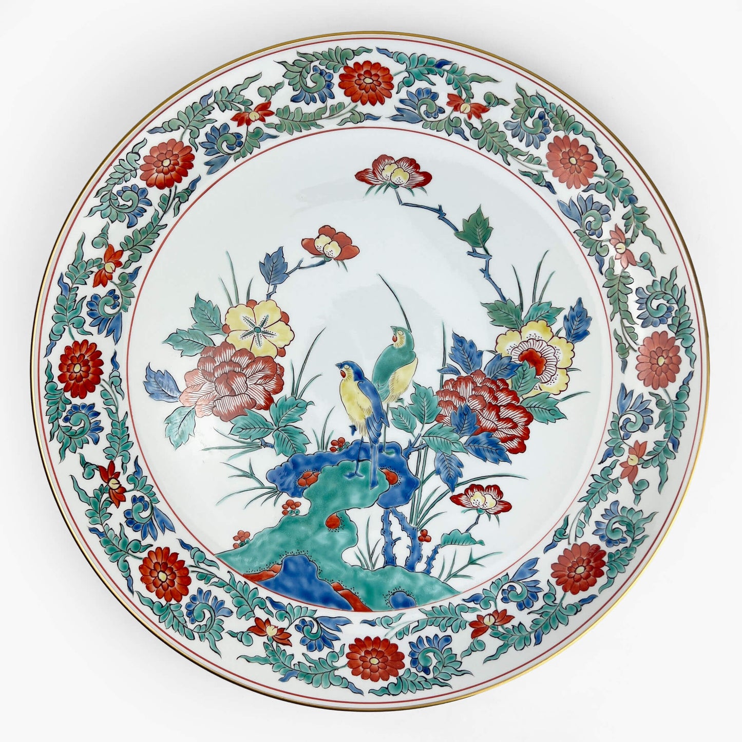 Arita Decorative Plate Ryokusaikacho (18"D)