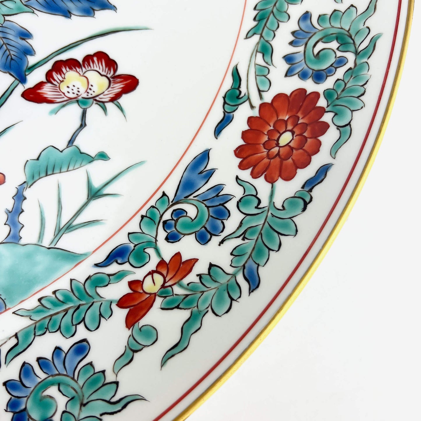 Arita Decorative Plate Ryokusaikacho (18"D)