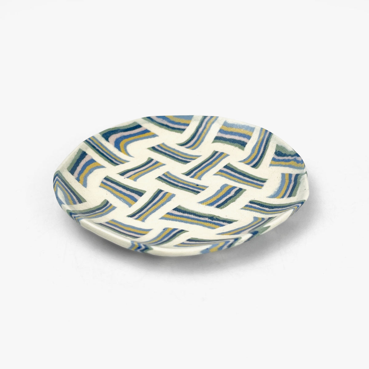 Small Dish Nerikomi Shimakoushi (3.25"D)