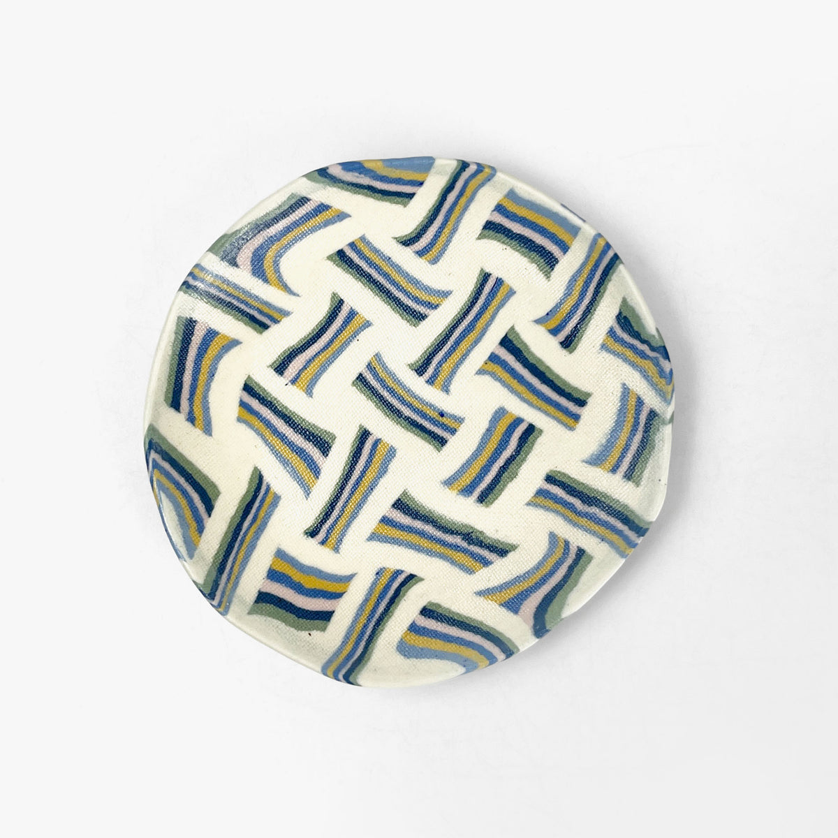 Small Dish Nerikomi Shimakoushi (3.25"D)