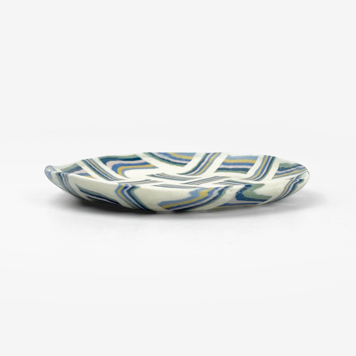 Small Dish Nerikomi Shimakoushi (3.25"D)