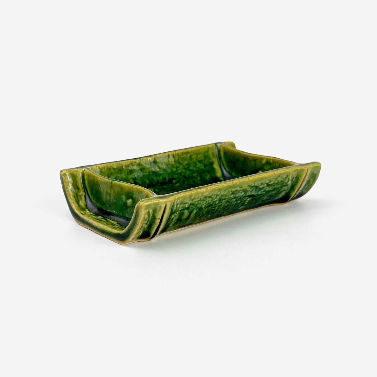 Sauce Dish Oribe Waritake (4.25" x 2.5")