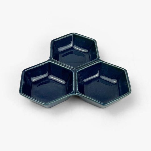 Div. Condiment Dish Ai Navy (5.5" x 4.5")