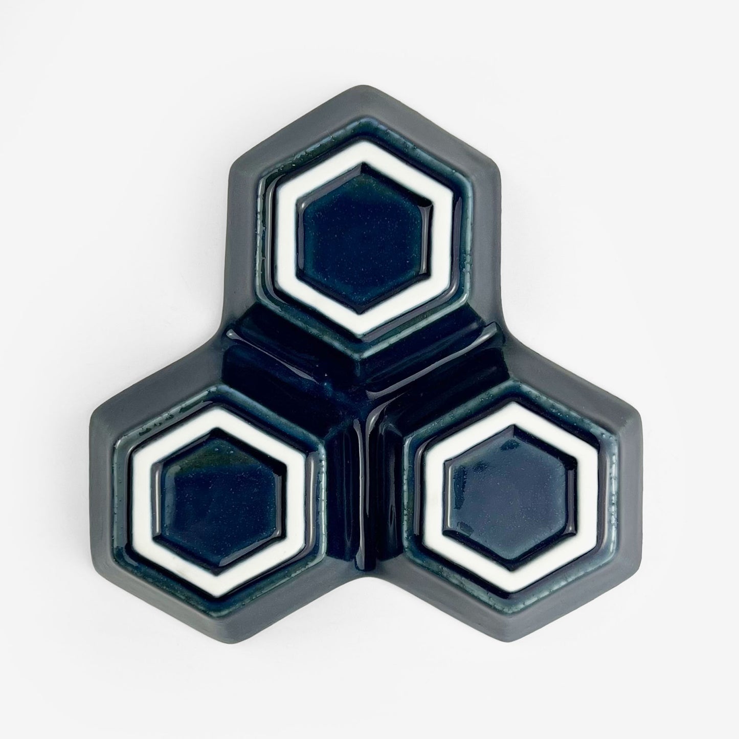 Div. Condiment Dish Ai Navy (5.5" x 4.5")