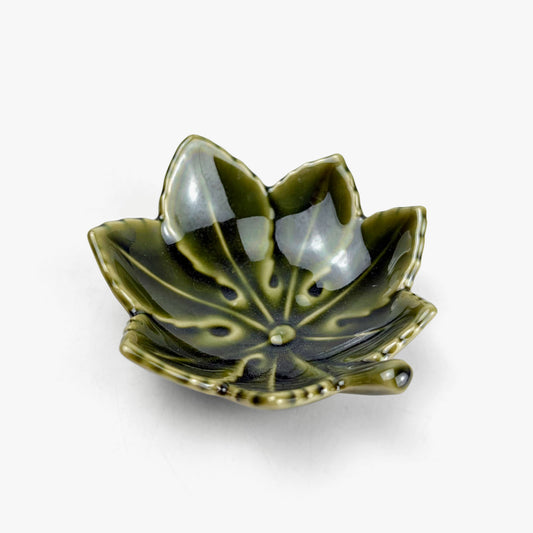 Chinmi Dish Leaf Oribe (3.25"x3")