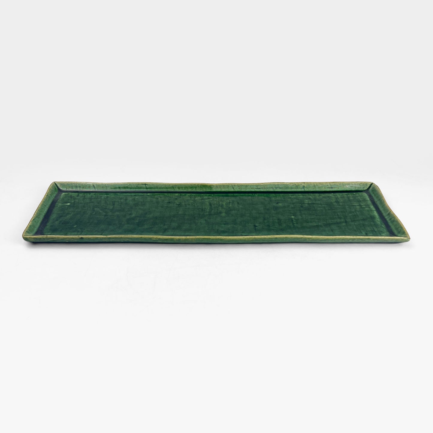 Rec. Plate Green Oribe (14.75" x 4.5)