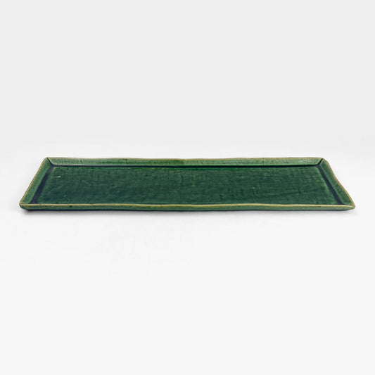 Rec. Plate Green Oribe (14.75" x 4.5)