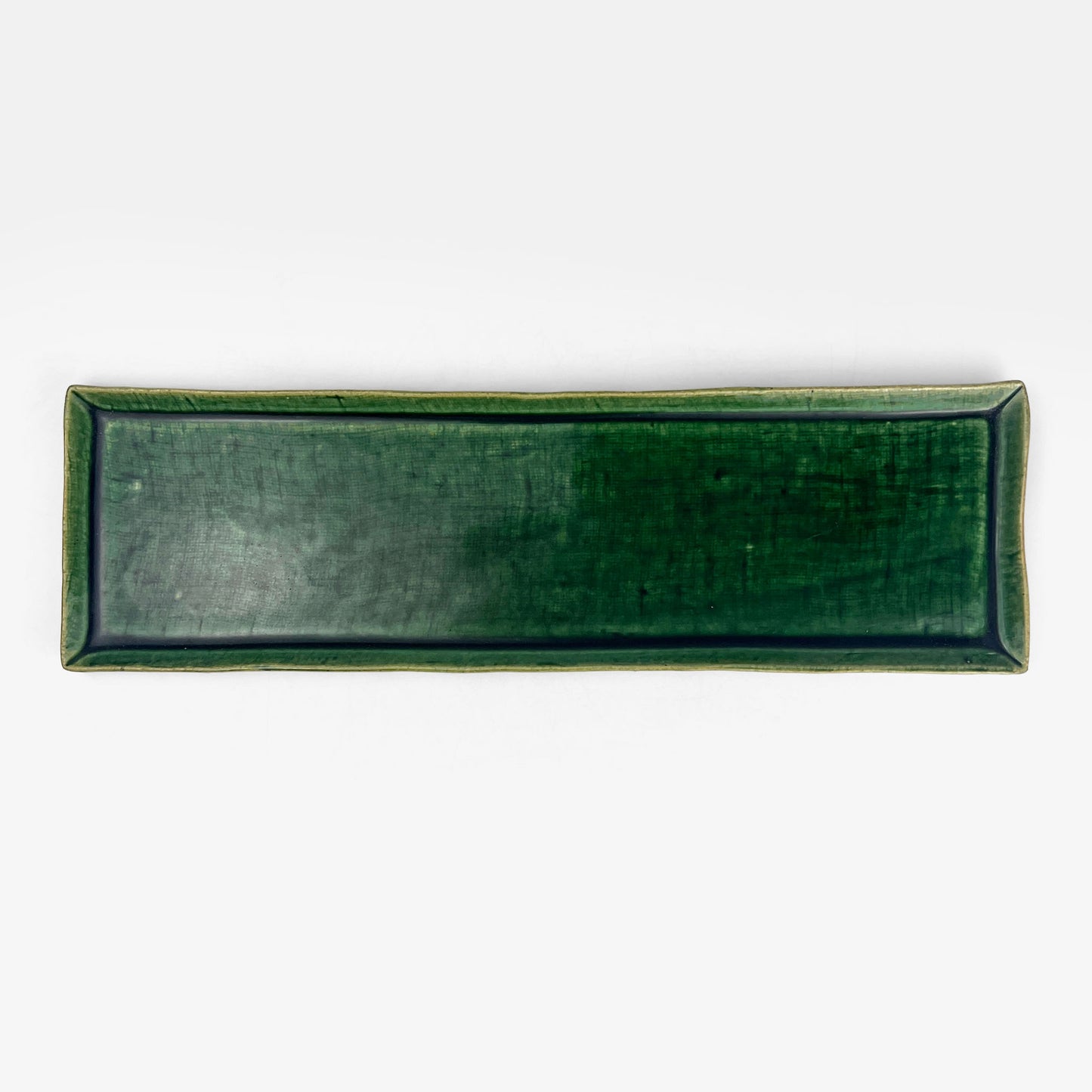 Rec. Plate Green Oribe (14.75" x 4.5)