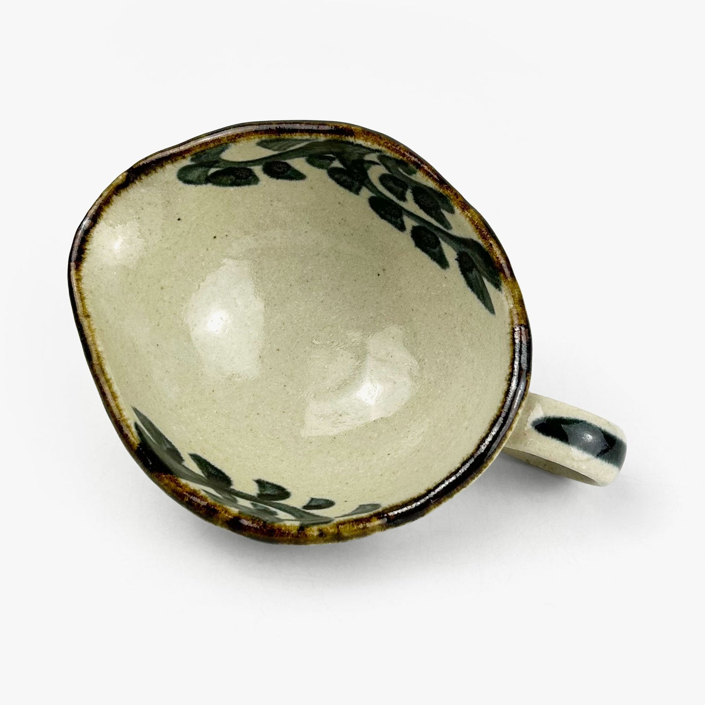 Bowl w/handle Some Karakusa (5.25" x 4.5")
