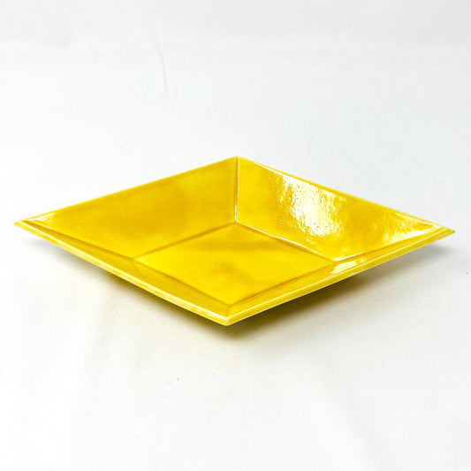 Rhomboid Dish -Yellow - Mustard (9") image 0