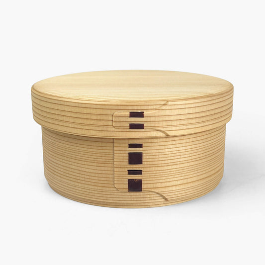 Wooden Lunch Bento Box Round Medium (5.25"D)