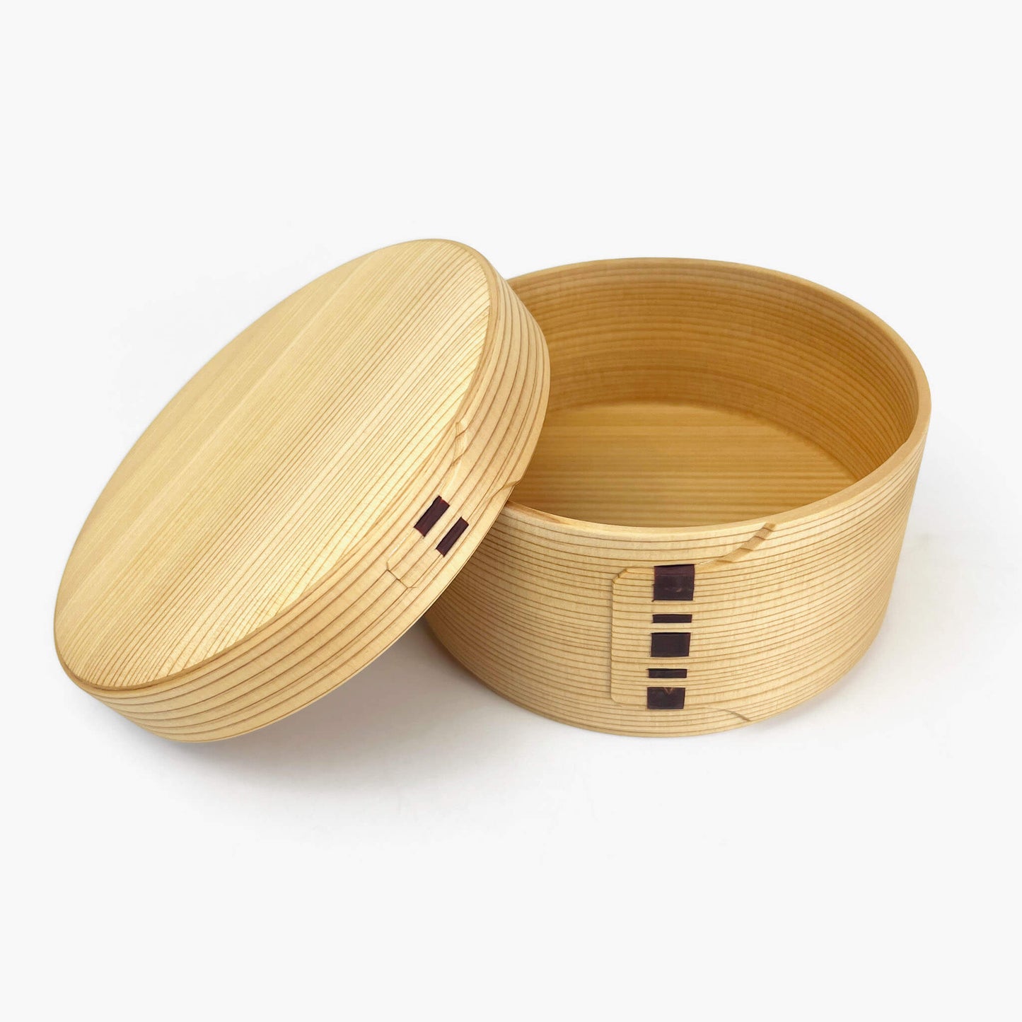 Wooden Lunch Bento Box Round Medium (5.25"D)