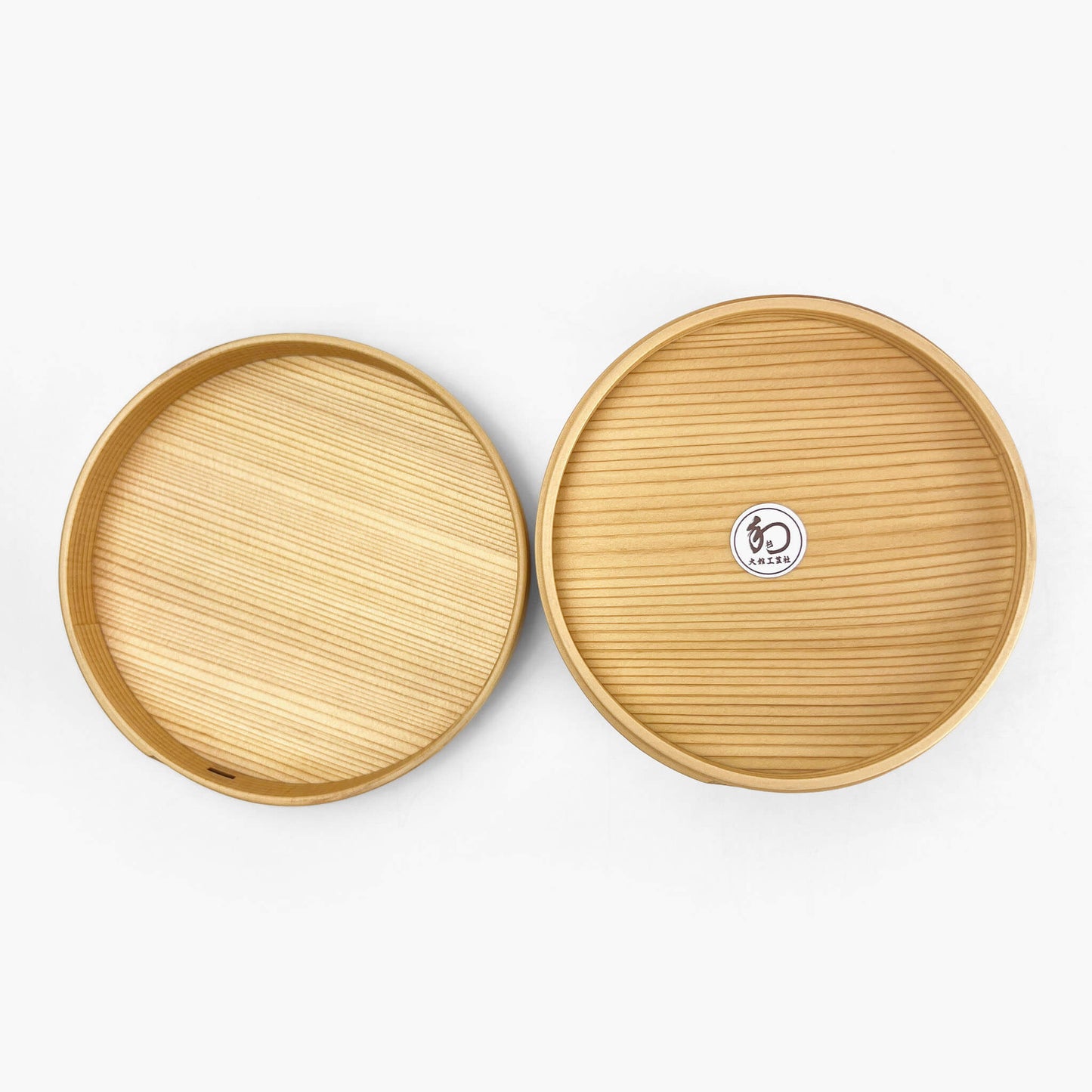 Wooden Lunch Bento Box Round Medium (5.25"D)