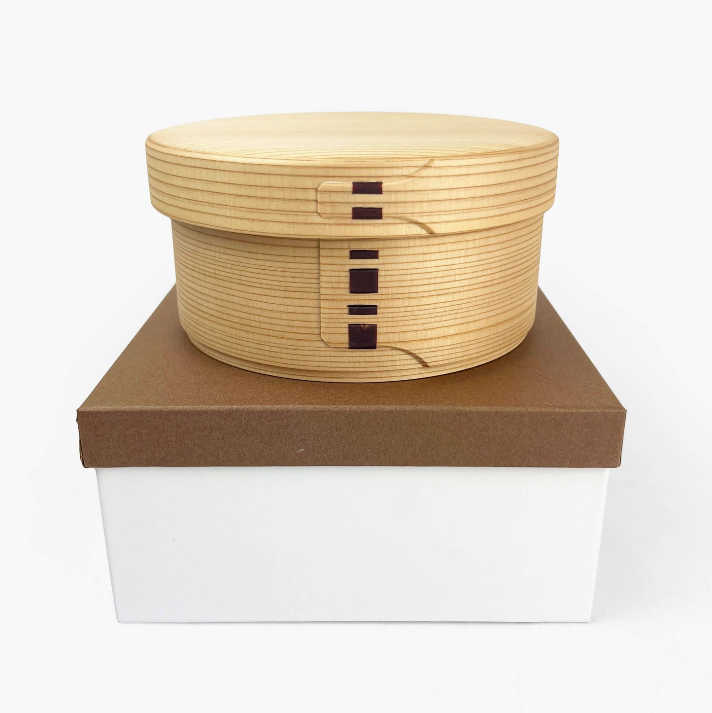 Wooden Lunch Bento Box Round Medium (5.25"D)