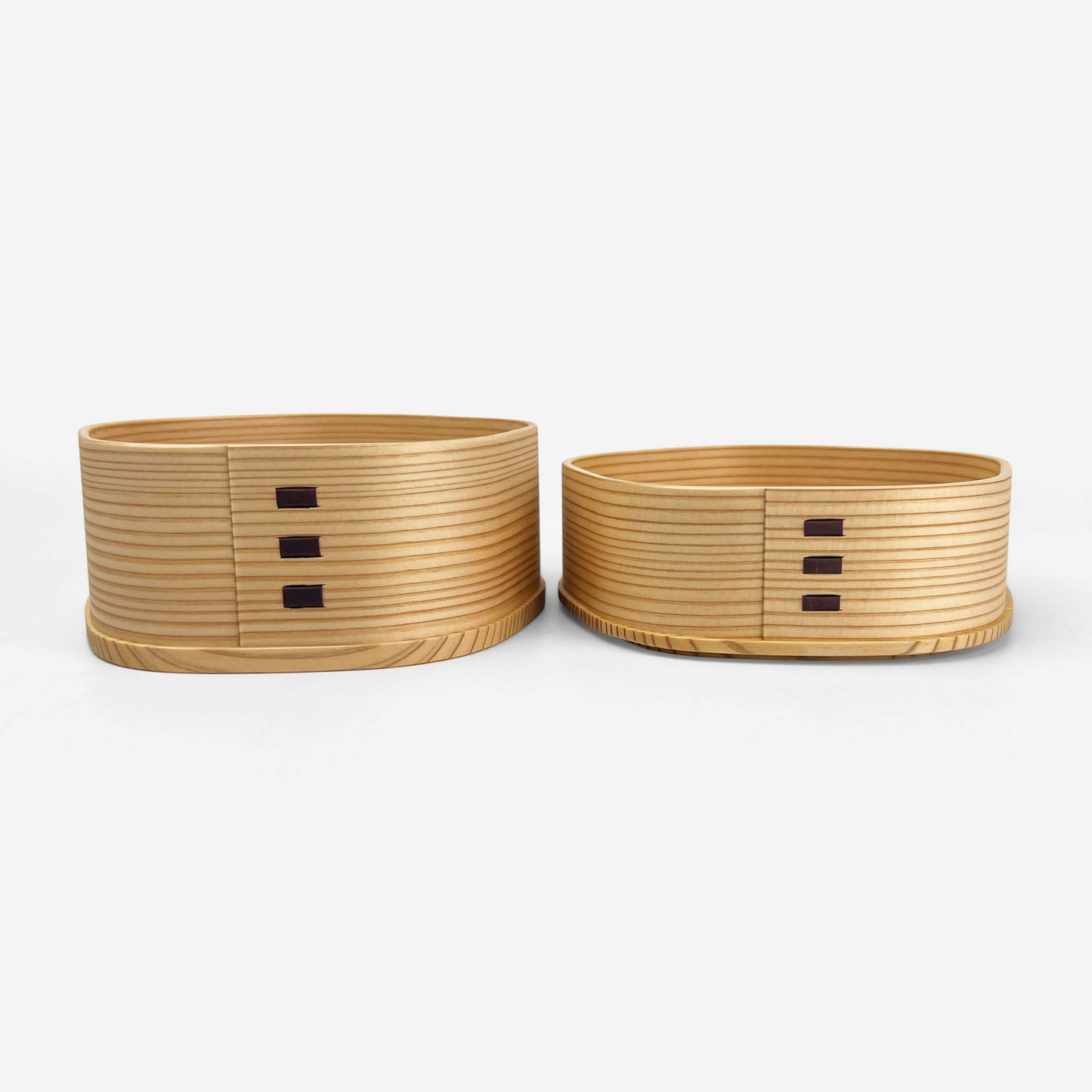 Two-Tiered Wooden Lunch Bento Box (4.75"D)