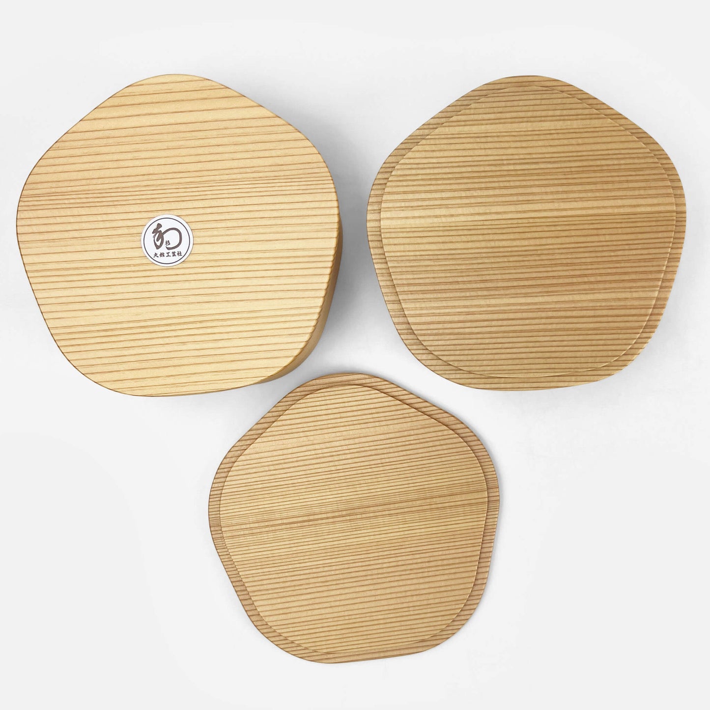 Two-Tiered Wooden Lunch Bento Box (4.75"D)