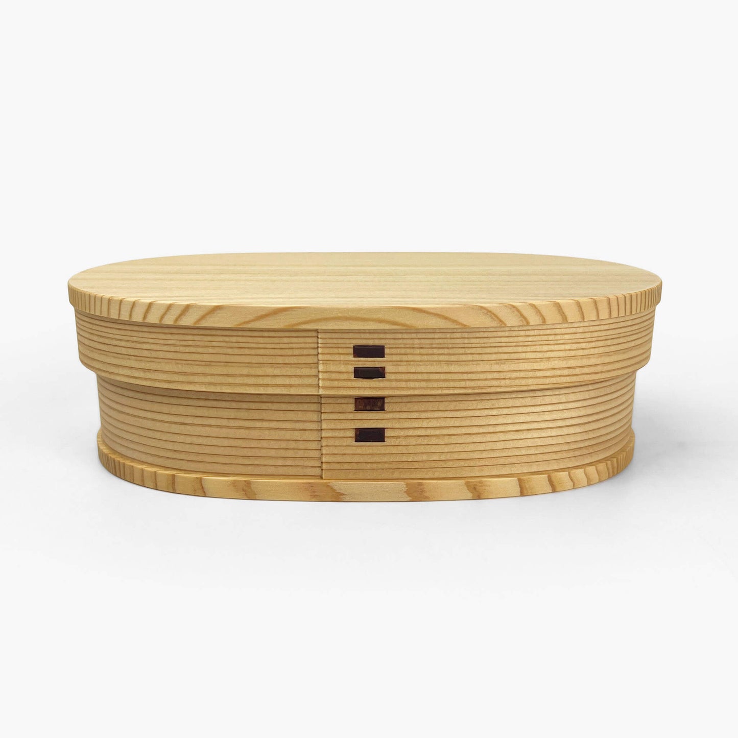 Wooden Lunch Bento Box  Oval Small (6.5"D)