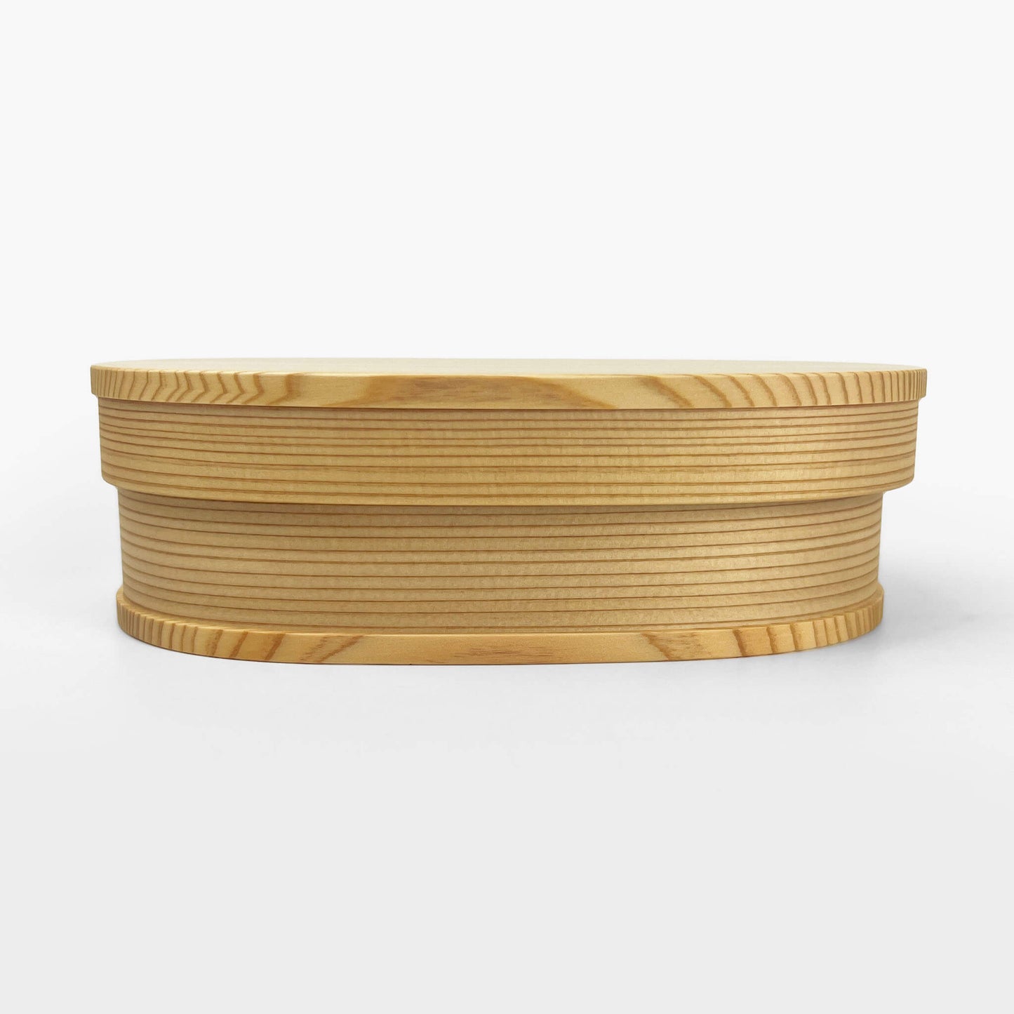 Wooden Lunch Bento Box  Oval Small (6.5"D)