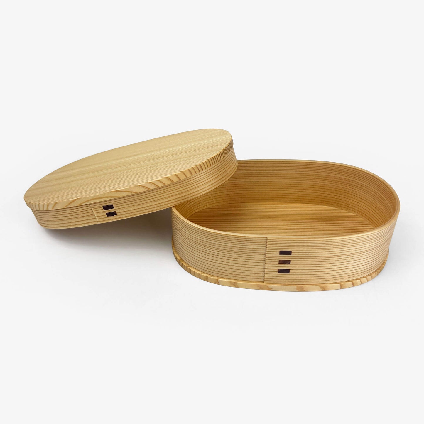 Wooden Lunch Bento Box  Oval Small (6.5"D)