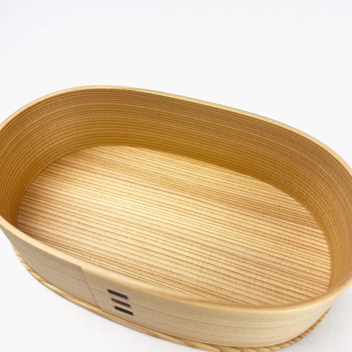 Wooden Lunch Bento Box  Oval Small (6.5"D)