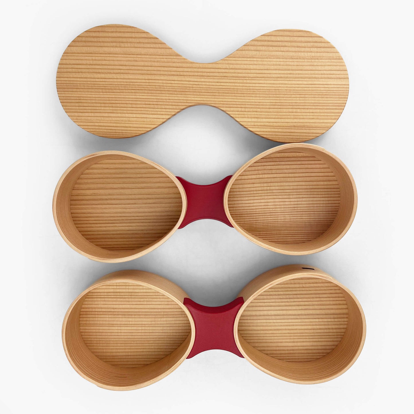 Two-Tiered Wooden Lunch Bento Box (3.5"x3")