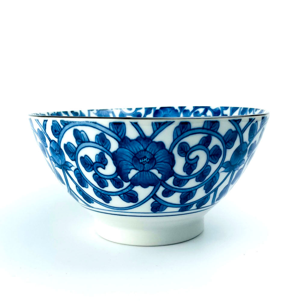 Arita Bowl Botan Karakusa (7"D)