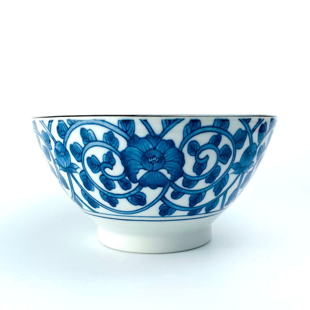 Arita Bowl Botan Karakusa (7"D)