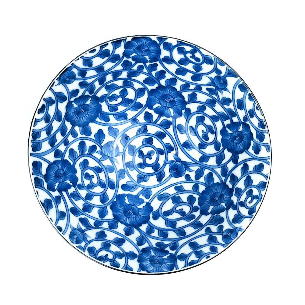 Arita Bowl Botan Karakusa (7"D)