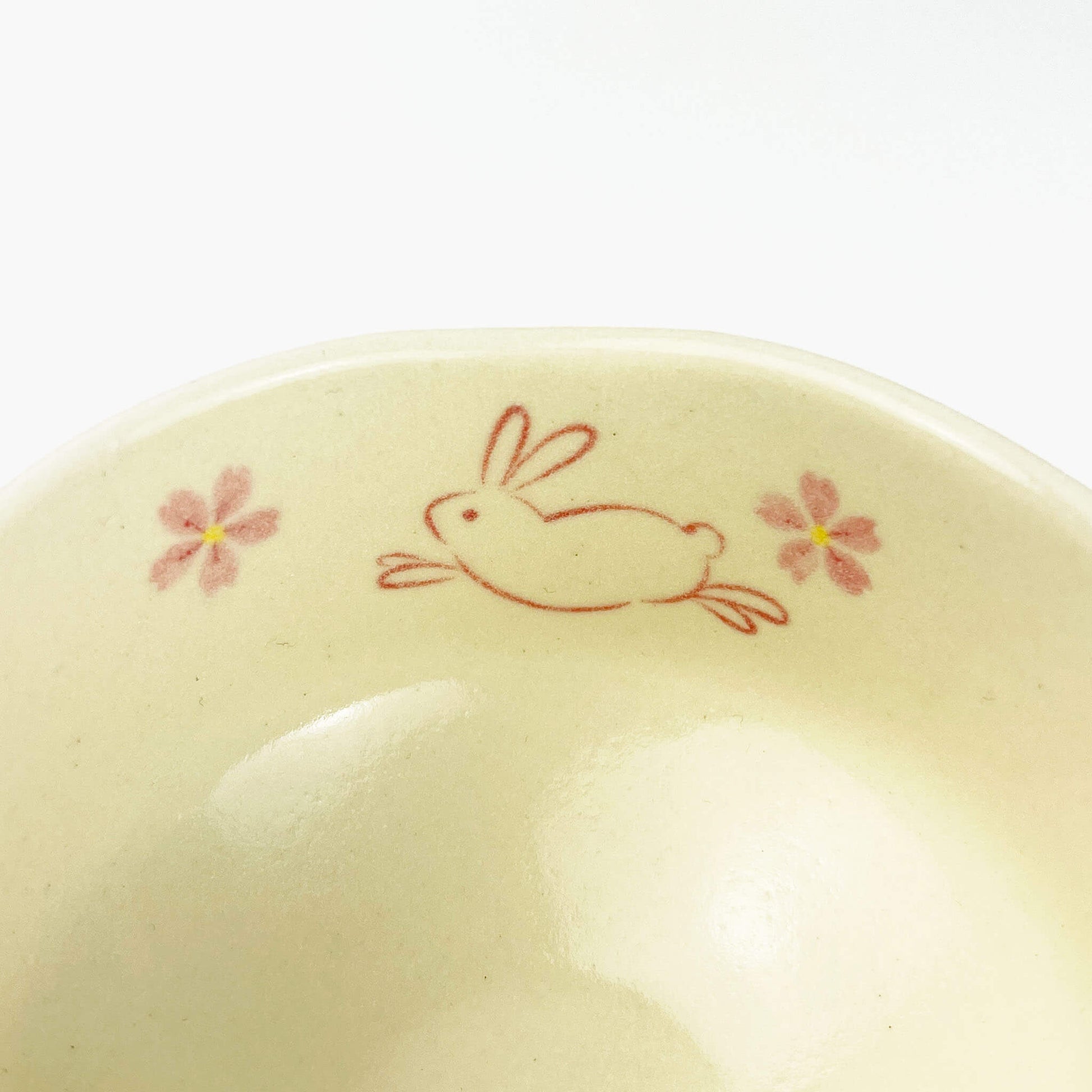 Mini Matcha Bowl Rabbit Sakura (3.75"D) image 2