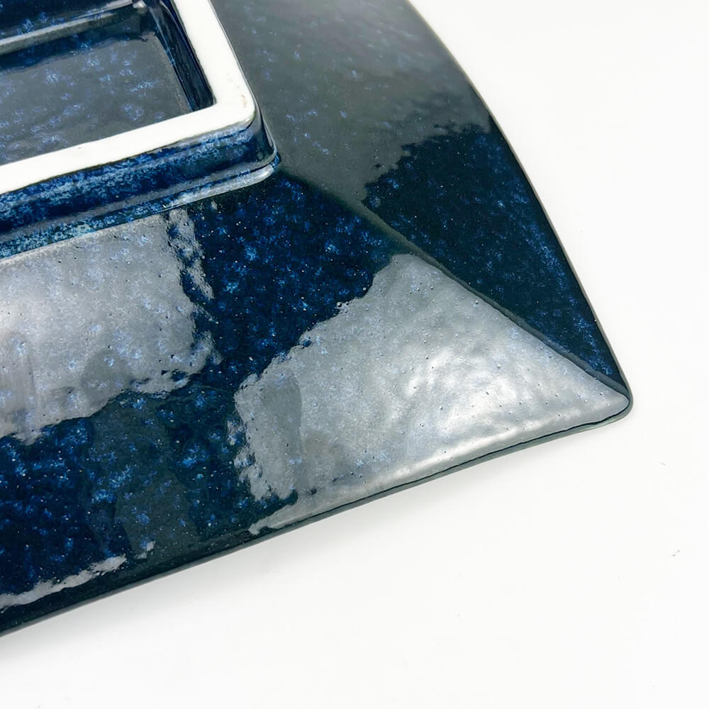 SQ. Shallow Bowl Navy Blue (7.25"D) image 6