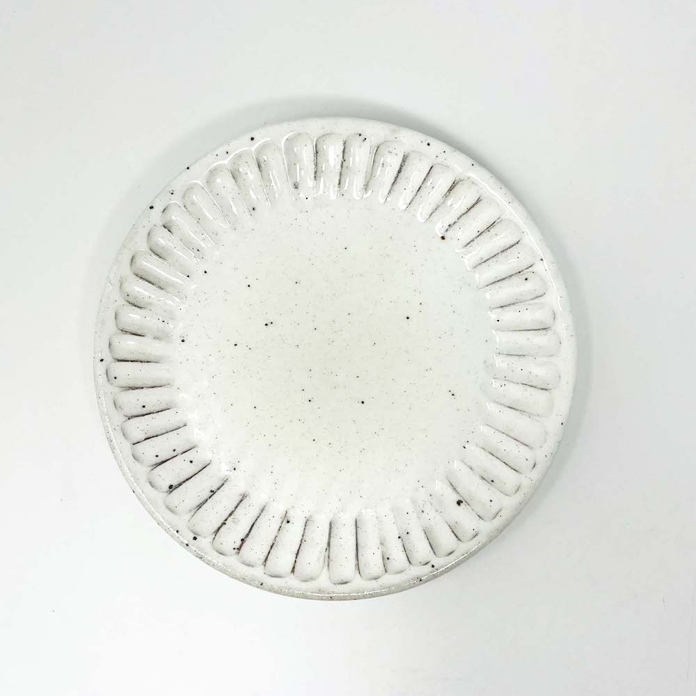 Kobiki Sogime 粉引削ぎ目 Plate (6"D) image 2