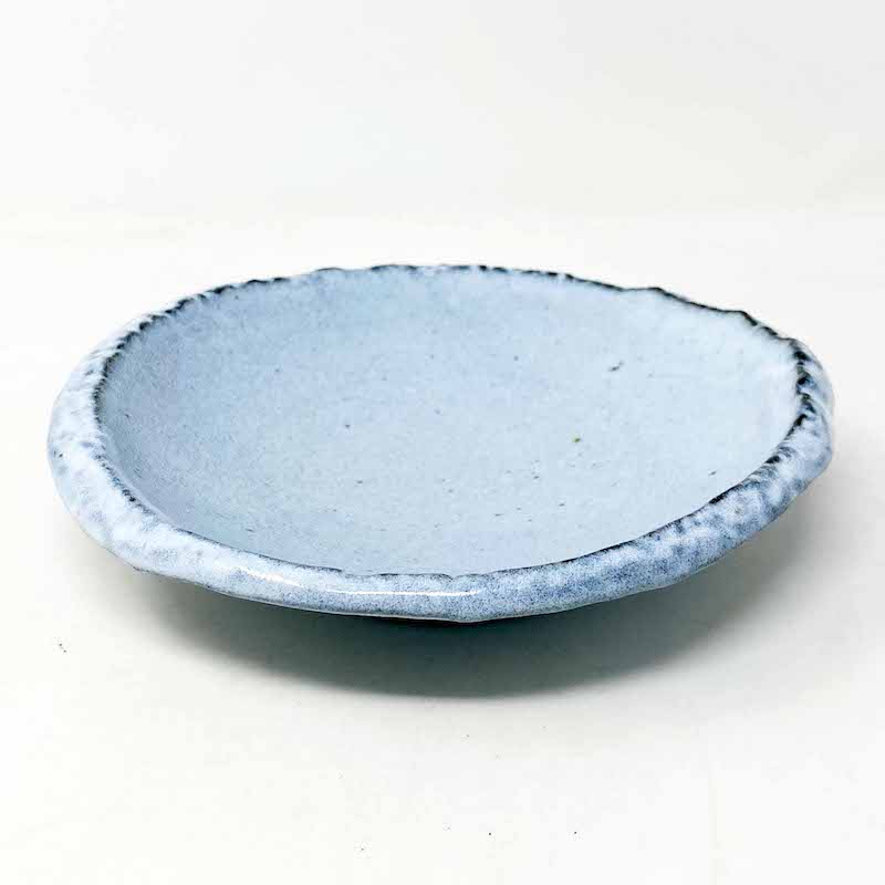 Shallow Bowl Blue White  (7.5"D ) image 0