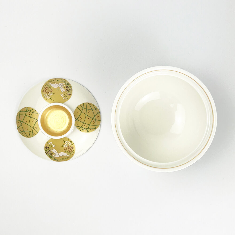 Kinsai Gold Marumon Rabbit Cov.Bowl (4.25"D) image 8