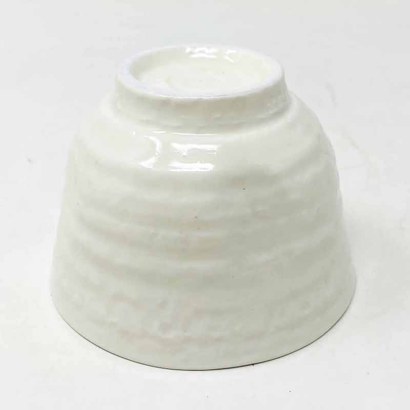 Tea Cup White Rokubei (3.5"D x 2.5"H) image 3