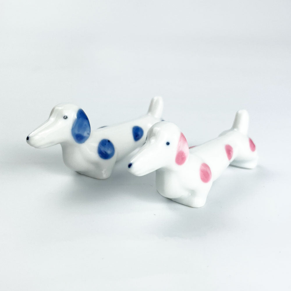 Chopstick Rest Dog Blue (3" x 0.75") image 1