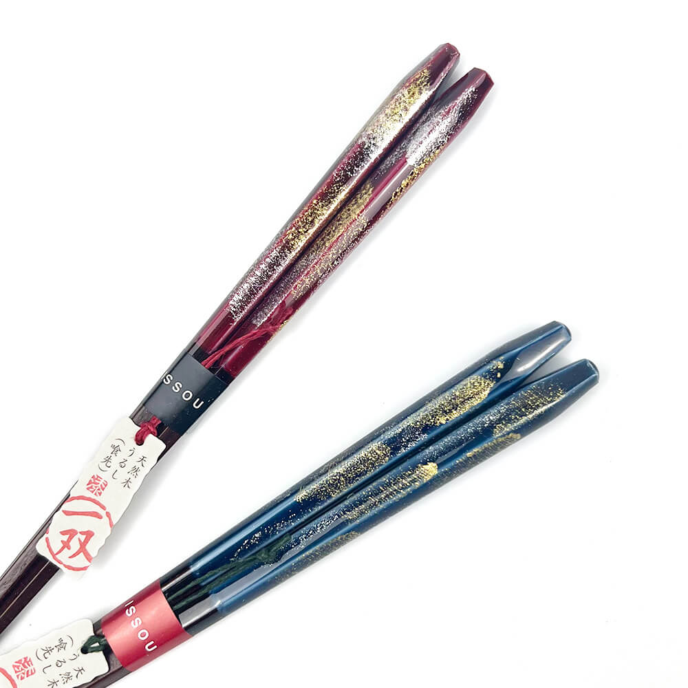 Wakasa-nuri Pair Chopsticks Set Hanabi (9" and 8.25") image 2