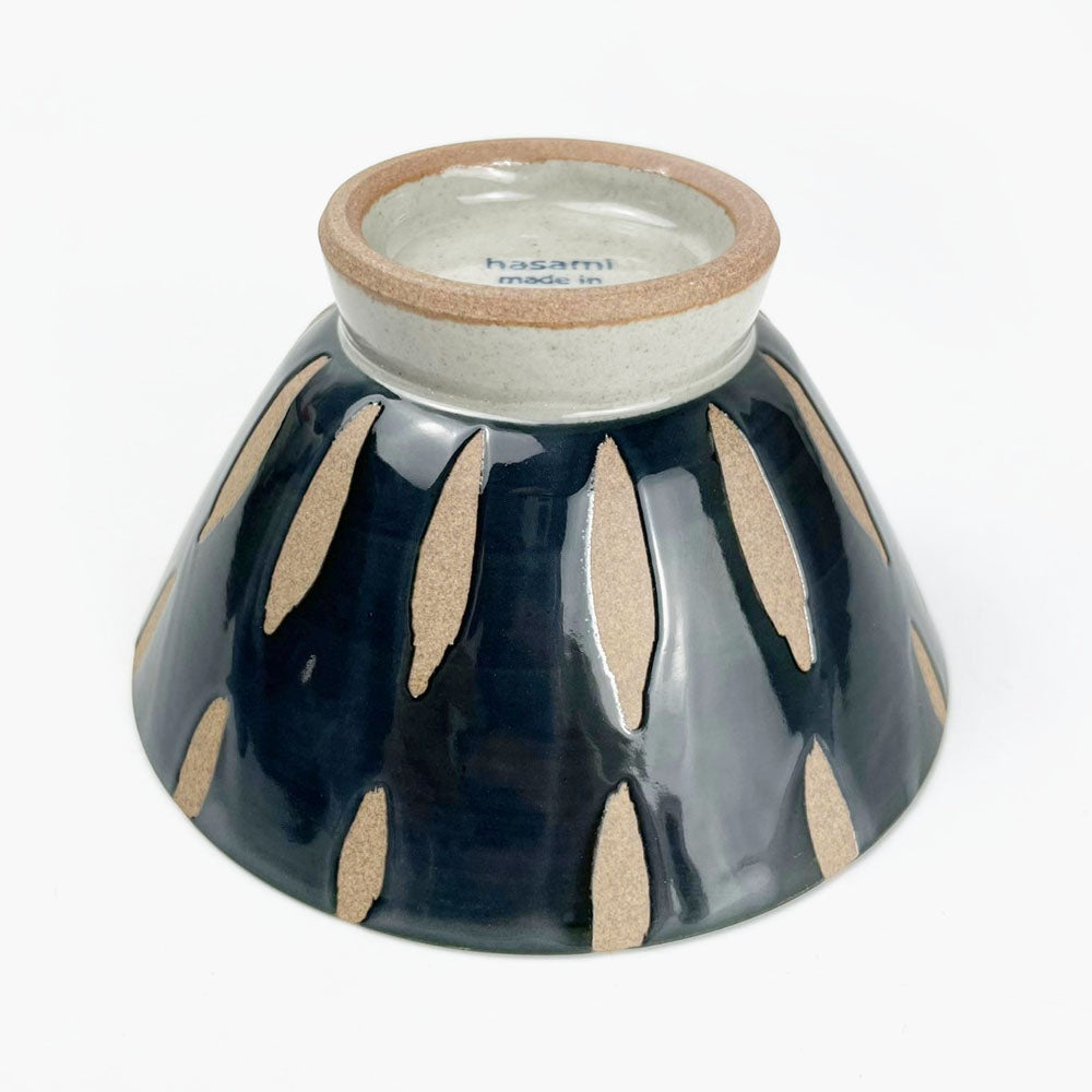 Arita Rice Bowl Hassui Hake Black (4.75"D) image 4