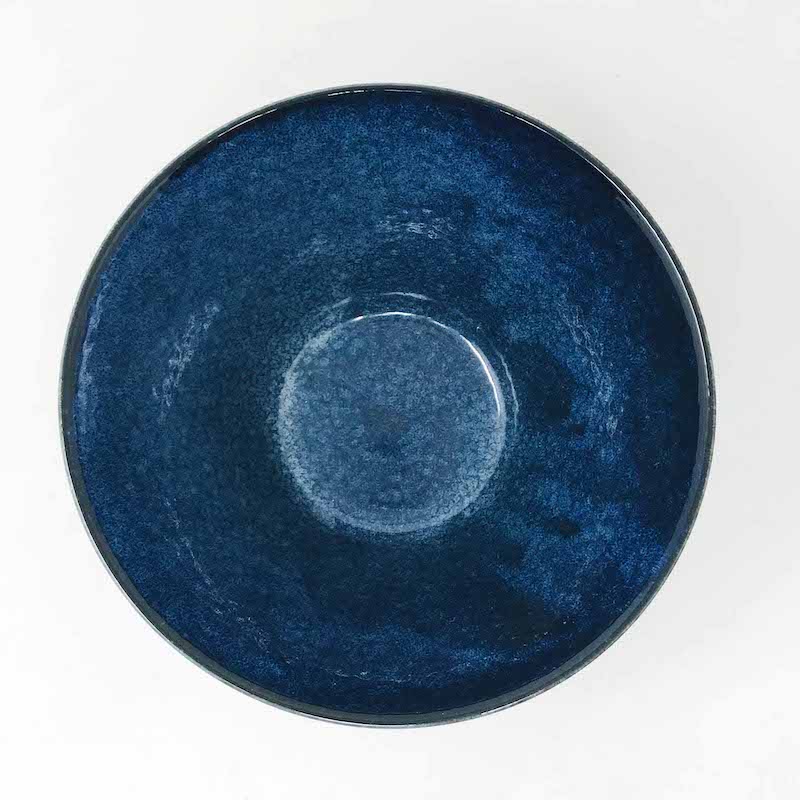 Ramen Bowl Navy Blue Hassui Tokusa  (7.5"D x 4"H) image 4