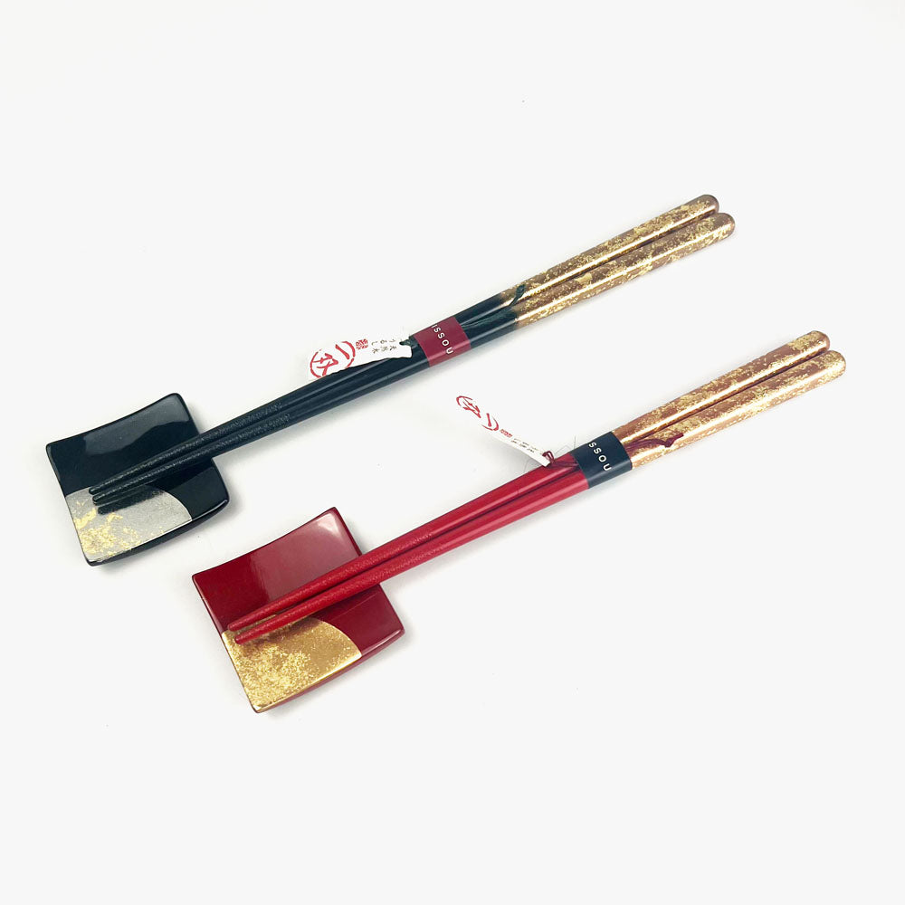 Pair Chopsticks & Rests Set Zuiun (9" and 8.25") image 6
