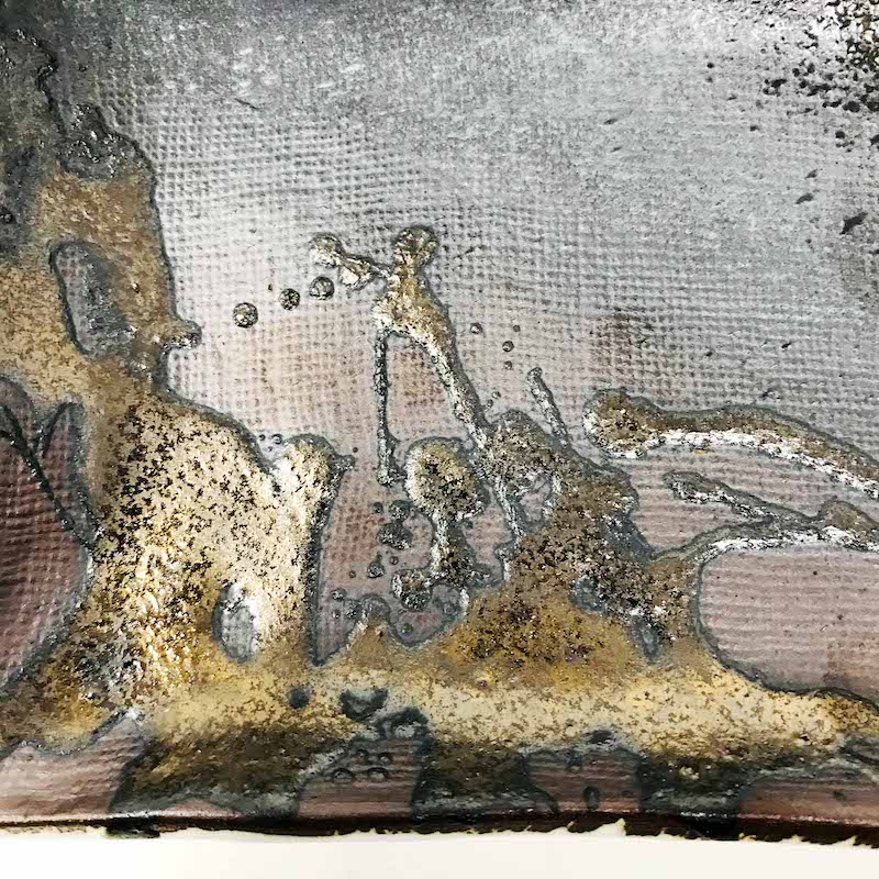 Hakuyu Nagashi Rec.Plate 白釉流し (11" x 4.5") image 3