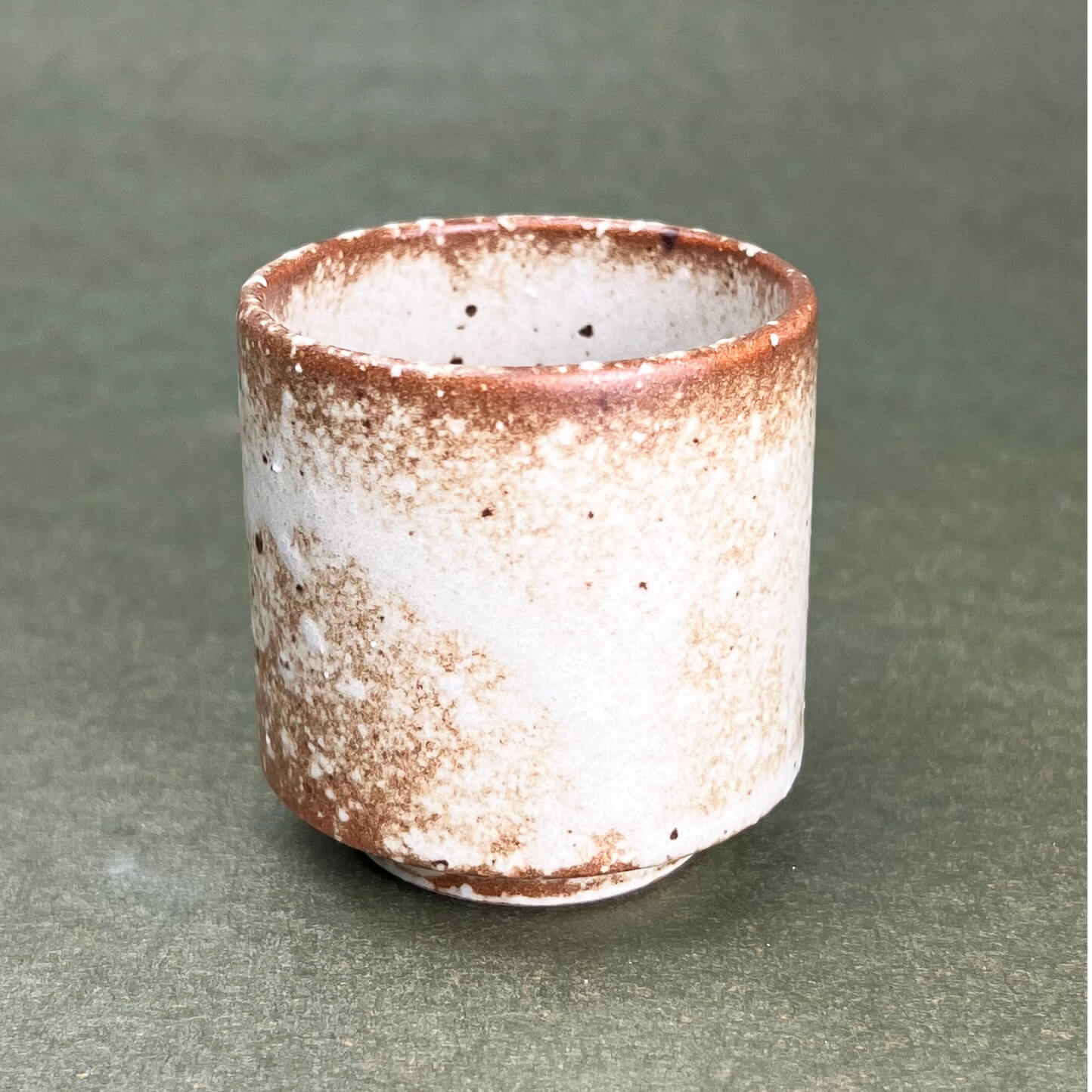 Sake Cup Sabi Shino (2"D) image 0