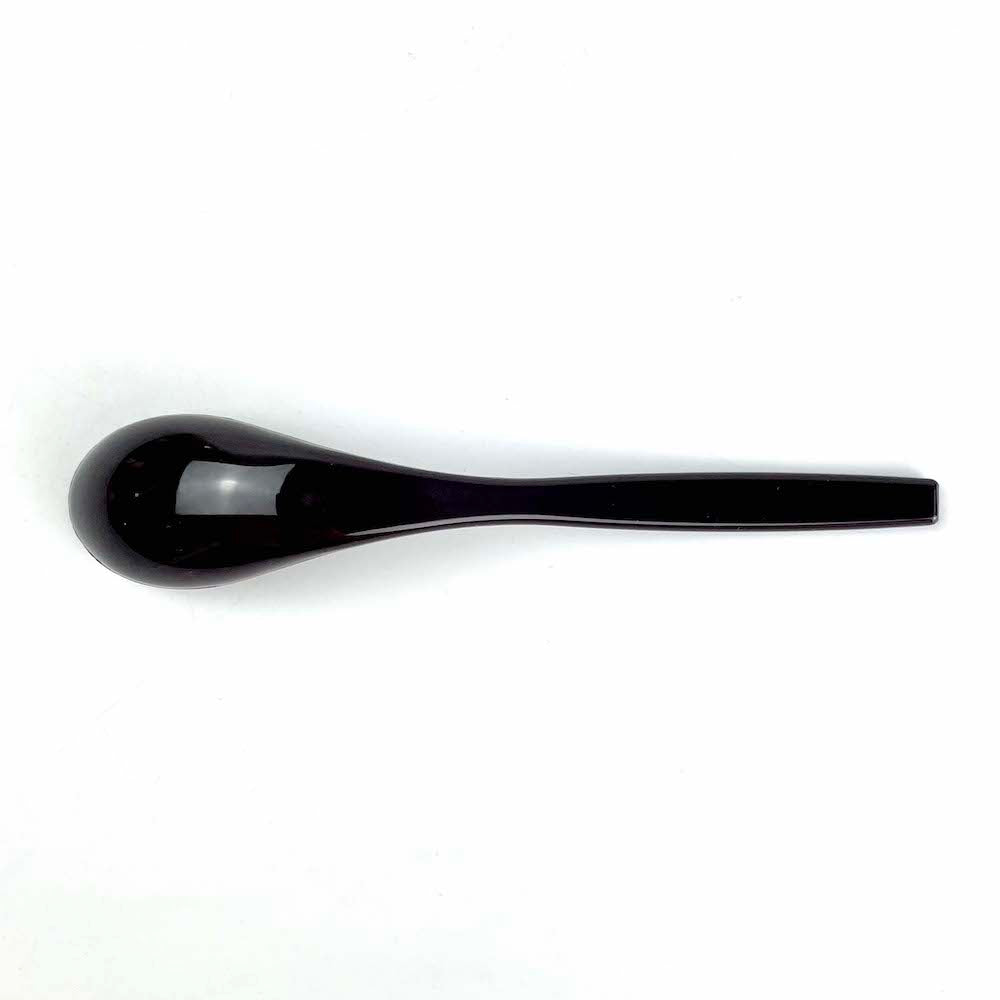 Plastic Spoon Tsurukubi Dark Brown (5"L) image 2
