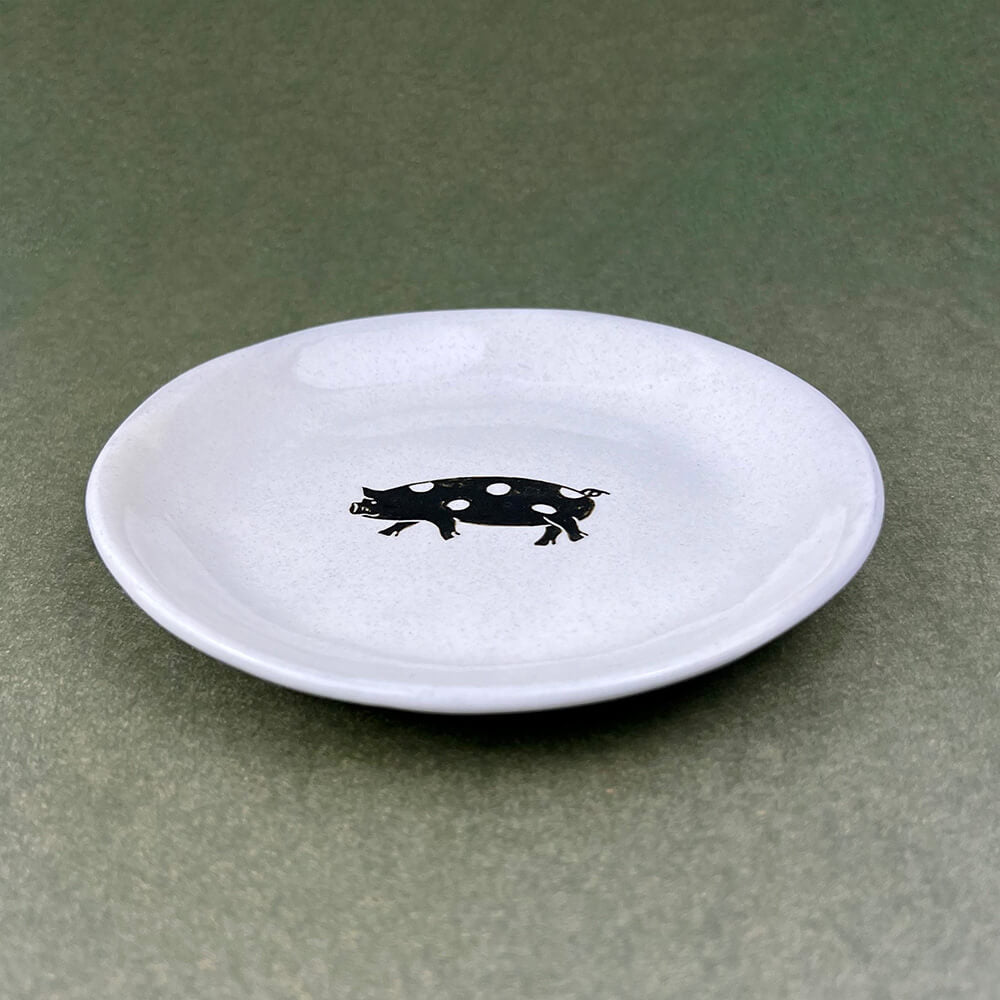 Plate Pig (5.75"D) by Takunobu Sawada image 1